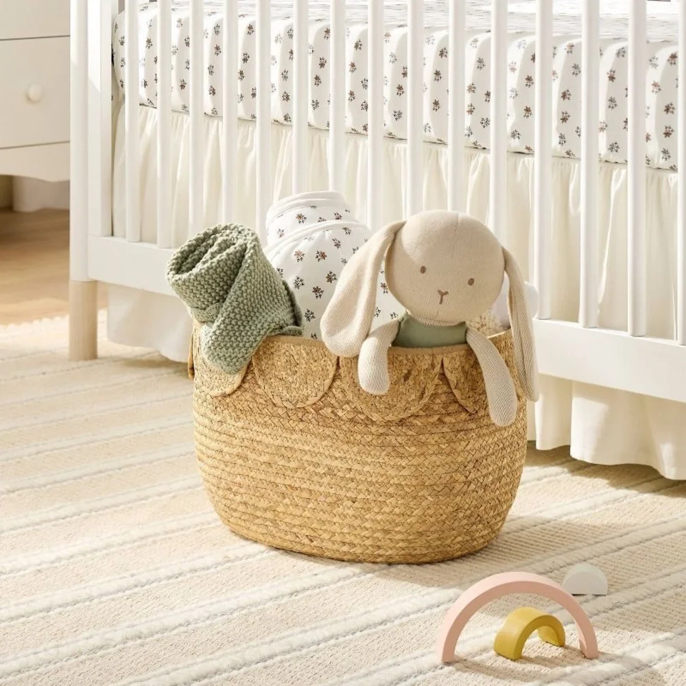 Natural Woven Scalloped Storage Basket - Hearth & Hand™ with Magnolia
